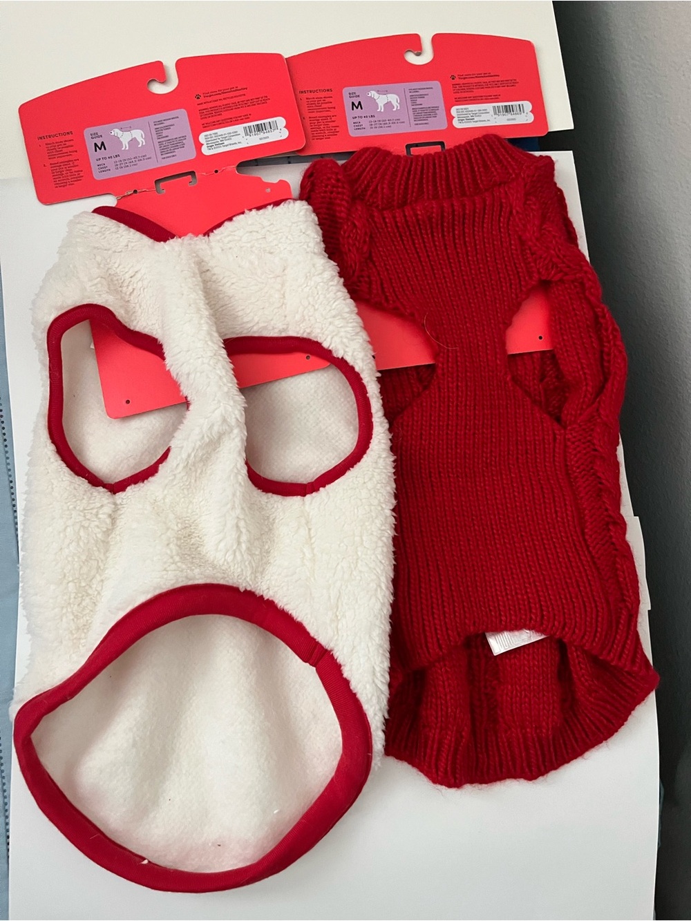 NEW Target Dog Sweater & Sherpa Vest Lot Size M NWT Pet Clothes